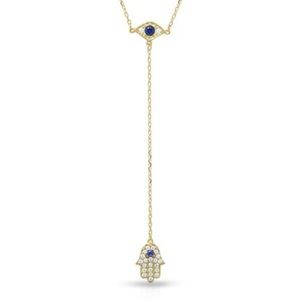 New Necklace with Cubic Zirconia 14K/925 plated